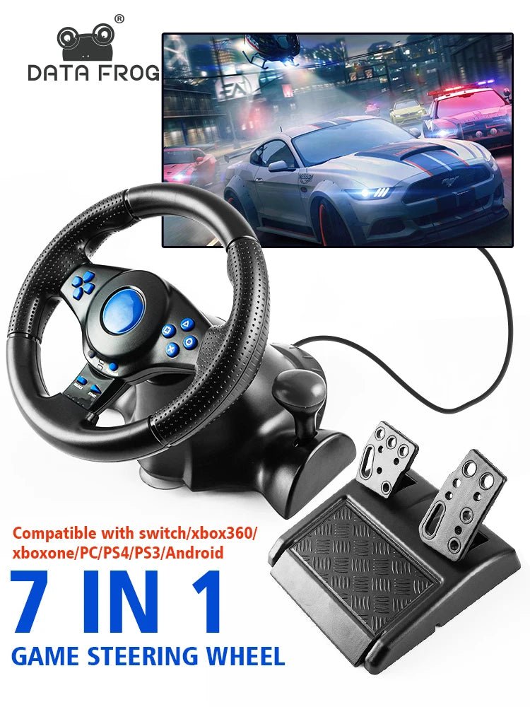 DATA FROG Racing Steering Wheel Vibration Controller Gaming Simracing Car Pedal For Switch PS2 PS3 PS4 Xbox One PC - 𝐝𝐮𝐯𝐥𝐚𝐬𝐡𝐨𝐩.𝐜𝐨𝐦