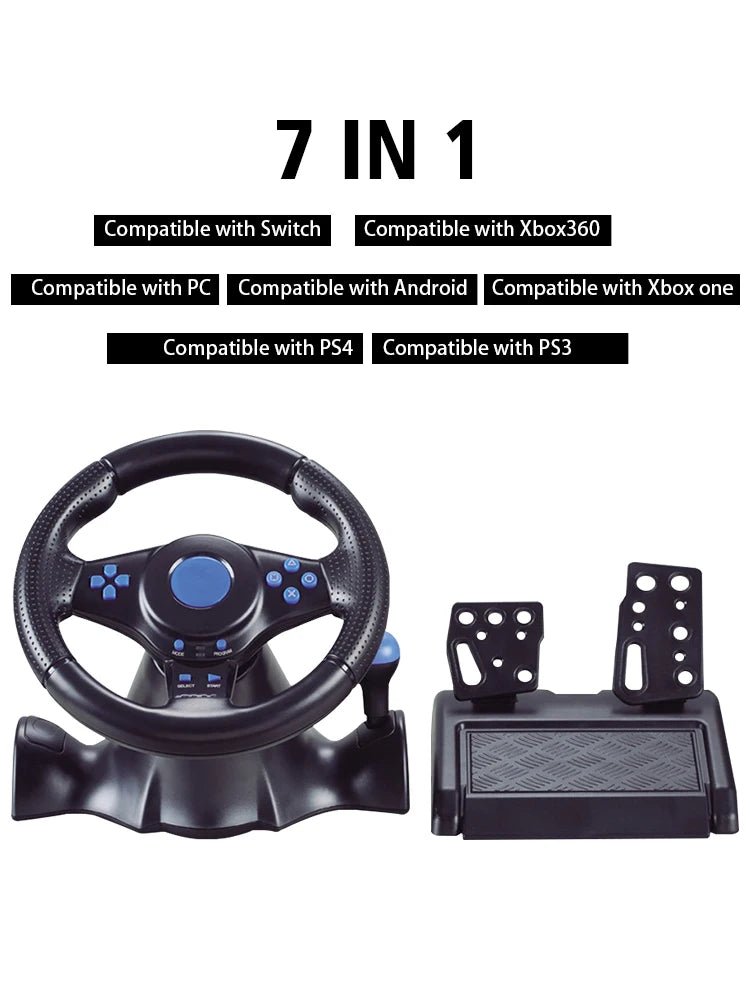 DATA FROG Racing Steering Wheel Vibration Controller Gaming Simracing Car Pedal For Switch PS2 PS3 PS4 Xbox One PC - 𝐝𝐮𝐯𝐥𝐚𝐬𝐡𝐨𝐩.𝐜𝐨𝐦