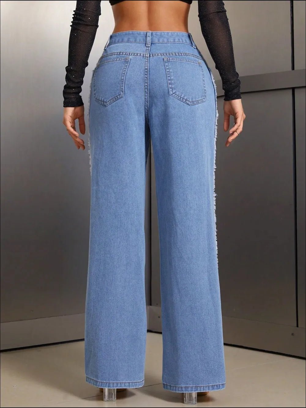 Distressed Wide Leg Jeans - 𝐝𝐮𝐯𝐥𝐚𝐬𝐡𝐨𝐩.𝐜𝐨𝐦