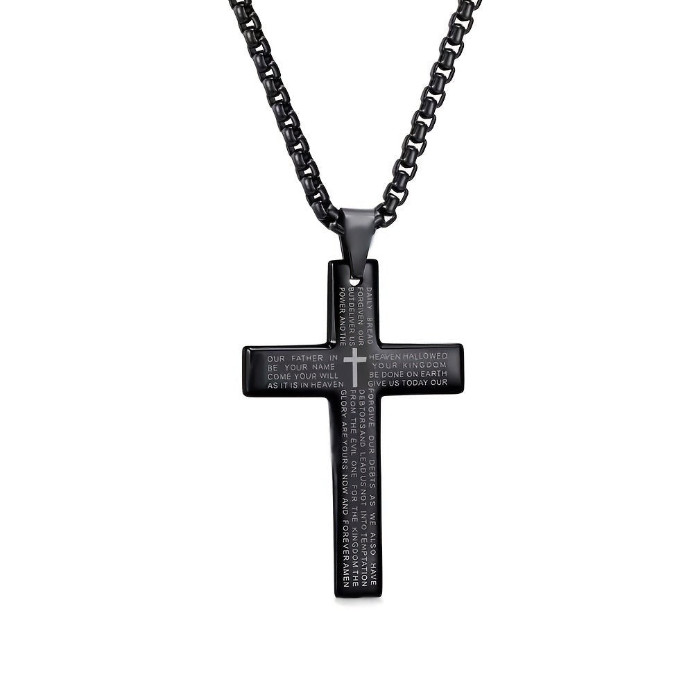 Easter Cross Verse Pendant Necklace Men's Trendy Women's Necklace For Men, father's day gift - 𝐝𝐮𝐯𝐥𝐚𝐬𝐡𝐨𝐩.𝐜𝐨𝐦
