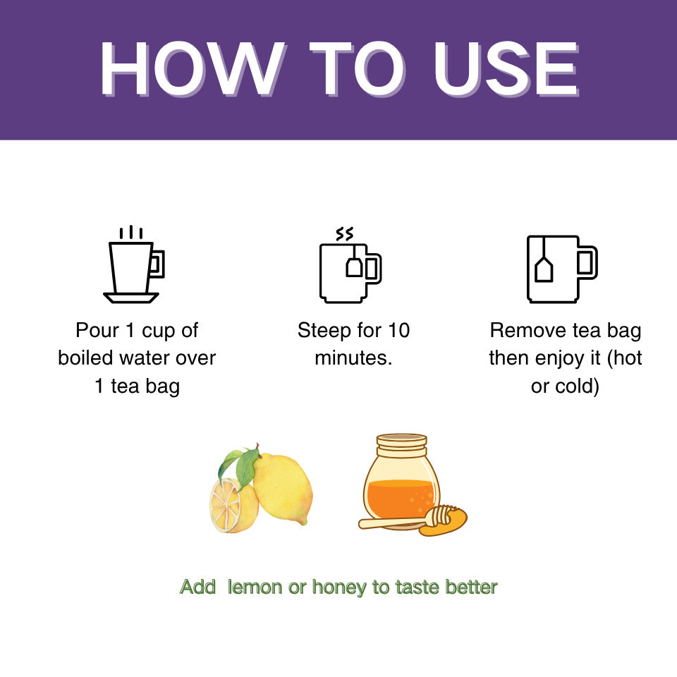 Tisane IASO pour brûler les graisses, détoxifier et mincir, avec une tasse de thé en arrière-plan.