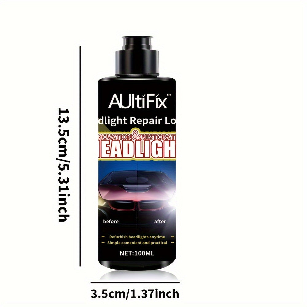 AULTIFIX Car Headlight Repair Cream, 100ml, Anti-Oxidation & Scratch Repair, PVC Plastic Polish, Universal Fit for Car Light Maintenance & Care