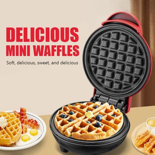 Electric Mini Waffle Maker Double - Sided Heating Home Breakfast Roaster Kitchen Small Dessert Cooking Machine - 𝐝𝐮𝐯𝐥𝐚𝐬𝐡𝐨𝐩.𝐜𝐨𝐦