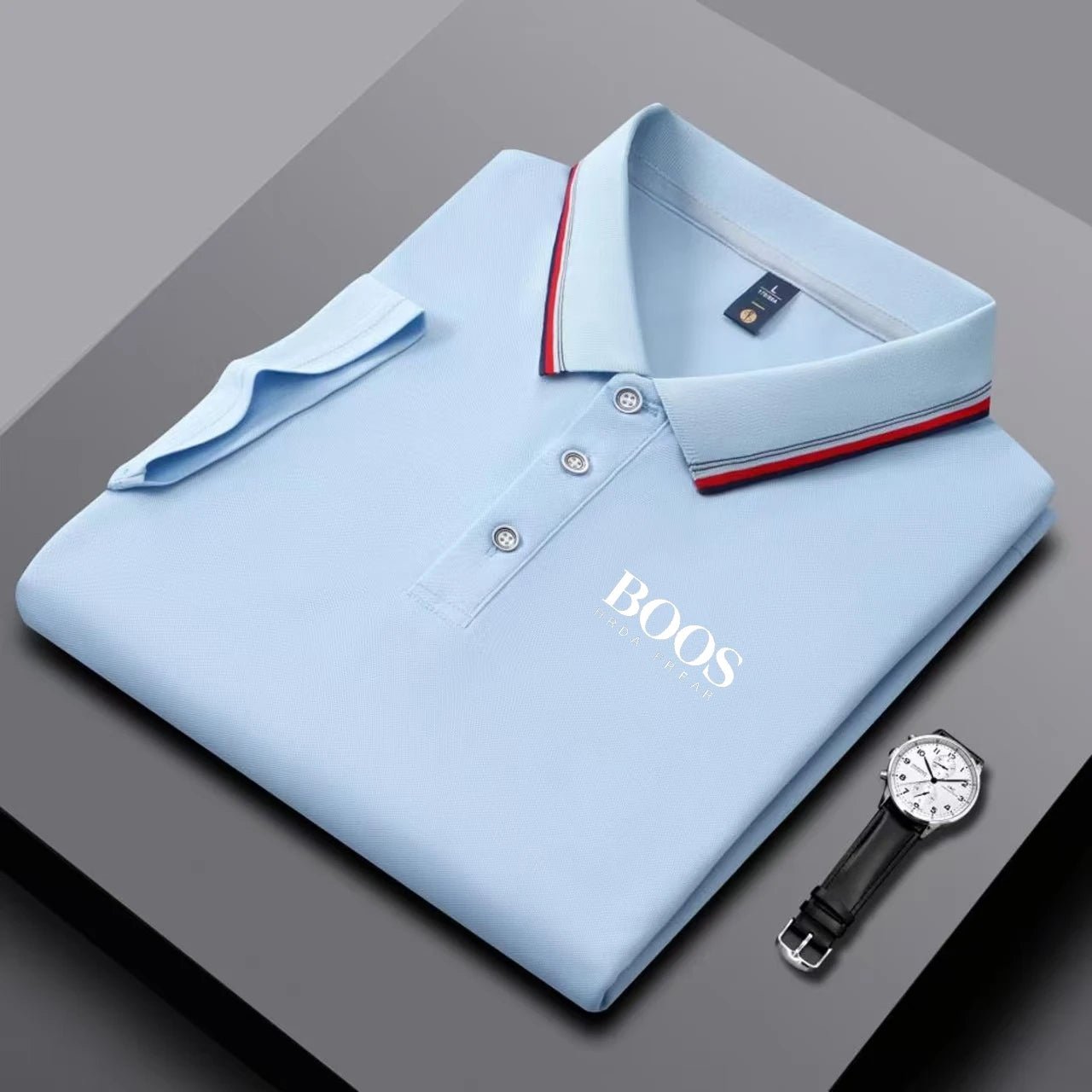 Embroidered New Men's Business Casual Short Sleeved Polo Shirt, Fashionable, Breathable, Comfortable and Versatile Top - 𝐃𝐔𝐕𝐋𝐀𝐒𝐇𝐎𝐏