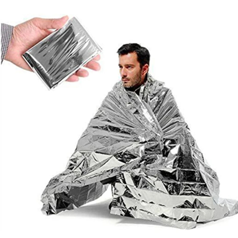 Emergent Blanket Mylar Thermal Outdoor Survive First Aid Kit Rescue Space Foil Camp Hike Mountaineer Bug Out Bag Heat Retain - 𝐝𝐮𝐯𝐥𝐚𝐬𝐡𝐨𝐩.𝐜𝐨𝐦