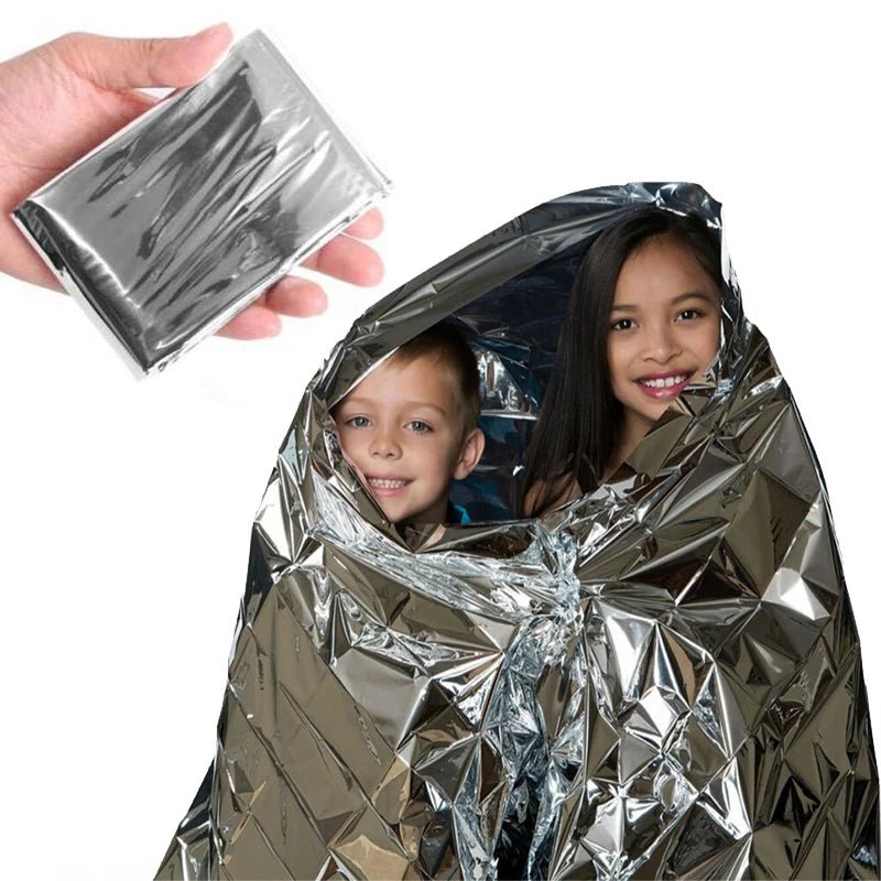 Emergent Blanket Mylar Thermal Outdoor Survive First Aid Kit Rescue Space Foil Camp Hike Mountaineer Bug Out Bag Heat Retain - 𝐝𝐮𝐯𝐥𝐚𝐬𝐡𝐨𝐩.𝐜𝐨𝐦