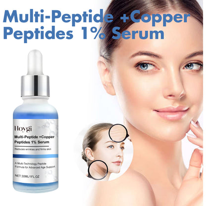 Sérum facial anti-âge raffermissant et anti-élasticité de la peau, flacon avec pipette conçu pour améliorer la fermeté du visage.