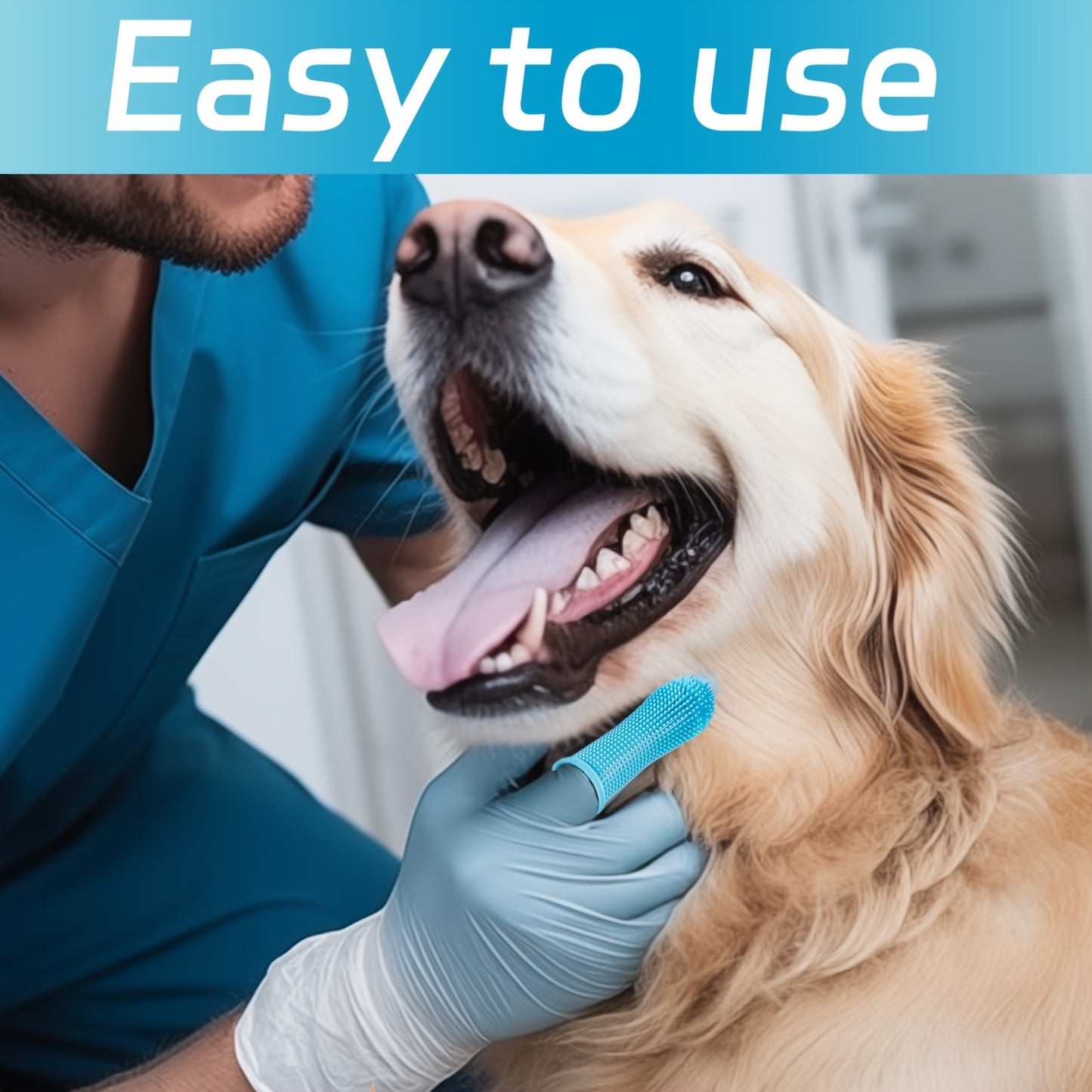 Super Soft Silicone Pet Finger Toothbrush for Dogs & Cats - Gentle Dental Care with Soft Bristles, Ergonomic Grip, Plaque & Tartar Remover, Safe for Sensitive Gums, Multi-Color Options (White, Pink, Blue, Green, Black) - Batt