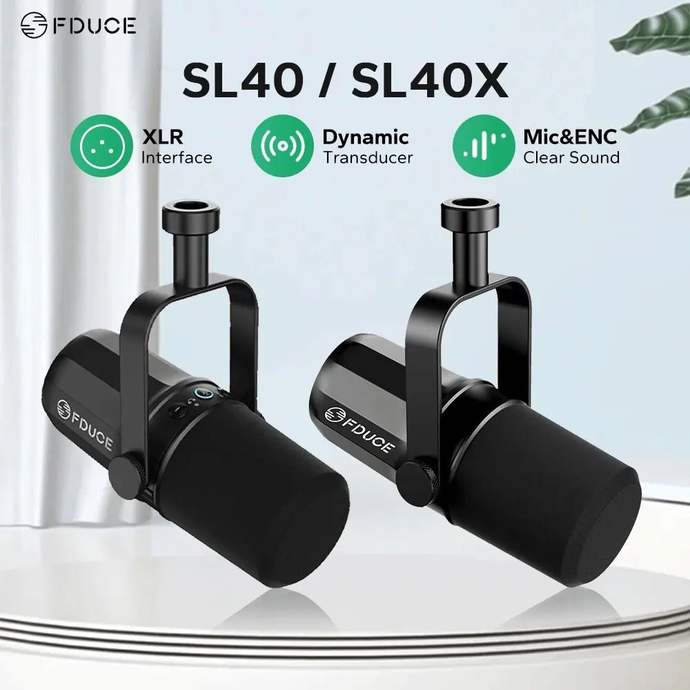 FDUCE Dynamic Microphone SL40X/SL40 Metal Built - in Headset Output Sound Insulation For Podcasts,Live Broadcast and Games - 𝐝𝐮𝐯𝐥𝐚𝐬𝐡𝐨𝐩.𝐜𝐨𝐦