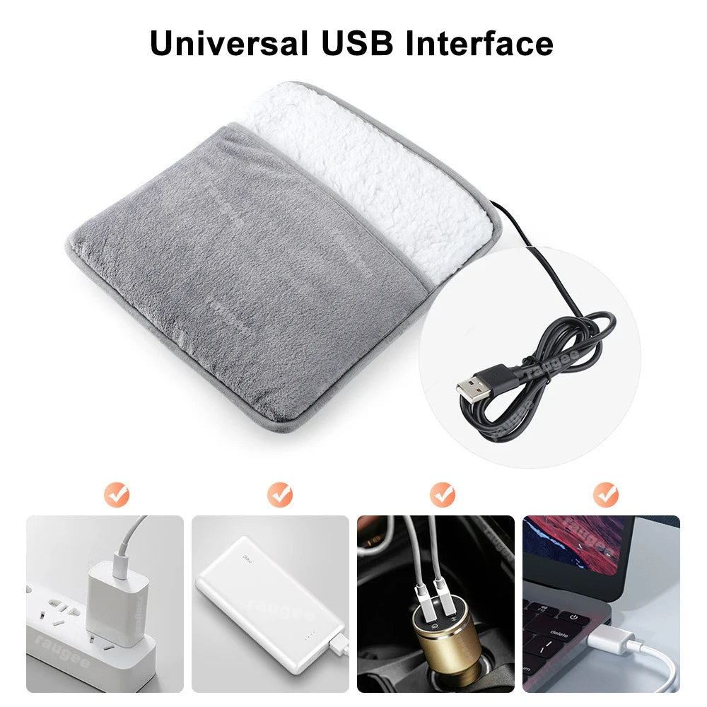 Foot Warmer USB Foot Heater Electric Foot Heating Pad Fast Heating Soft Plush Electric Foot Warmer for Home Heated Feet Warmer - 𝐝𝐮𝐯𝐥𝐚𝐬𝐡𝐨𝐩.𝐜𝐨𝐦