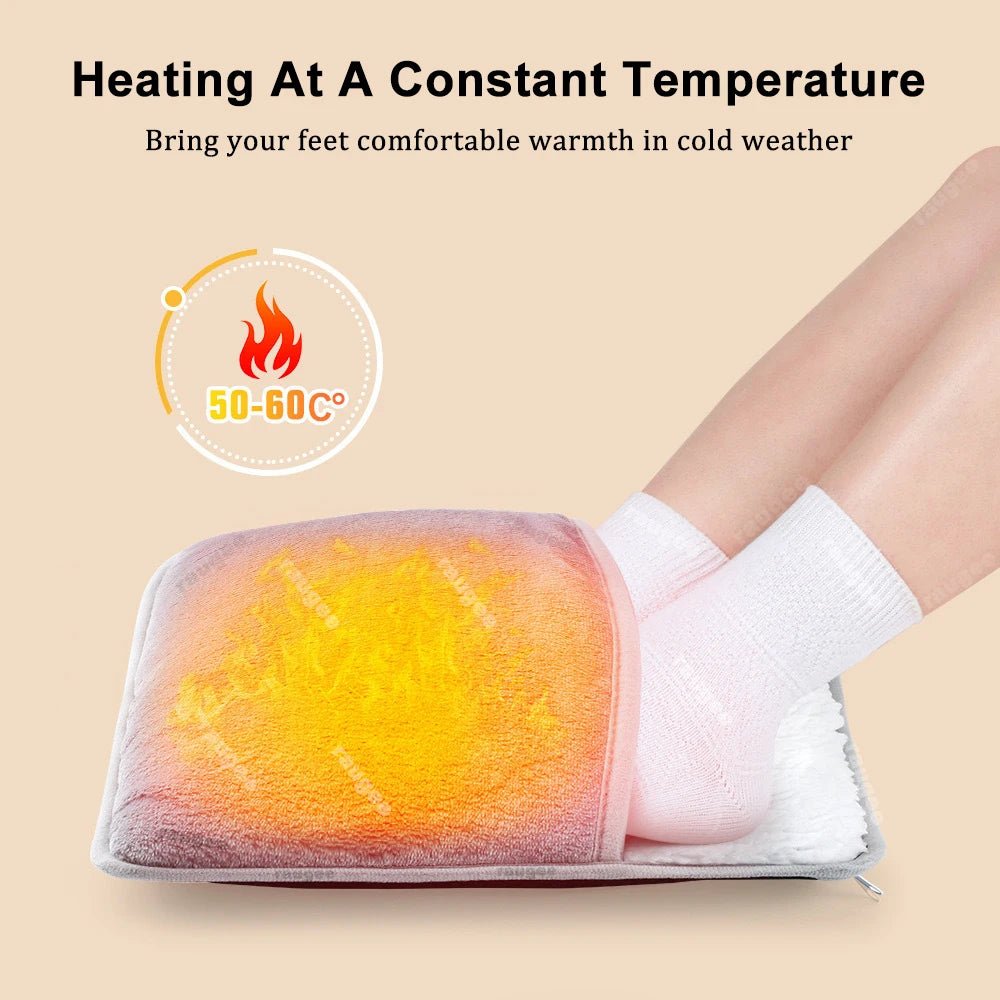 Foot Warmer USB Foot Heater Electric Foot Heating Pad Fast Heating Soft Plush Electric Foot Warmer for Home Heated Feet Warmer - 𝐝𝐮𝐯𝐥𝐚𝐬𝐡𝐨𝐩.𝐜𝐨𝐦
