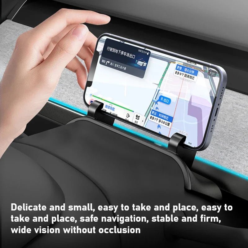For Tesla Model Y/3/3+ Phone Holder Behind Steering Wheel Decoration Navigation GPS Stand Mobile Phone Support Car Accessories - 𝐝𝐮𝐯𝐥𝐚𝐬𝐡𝐨𝐩.𝐜𝐨𝐦