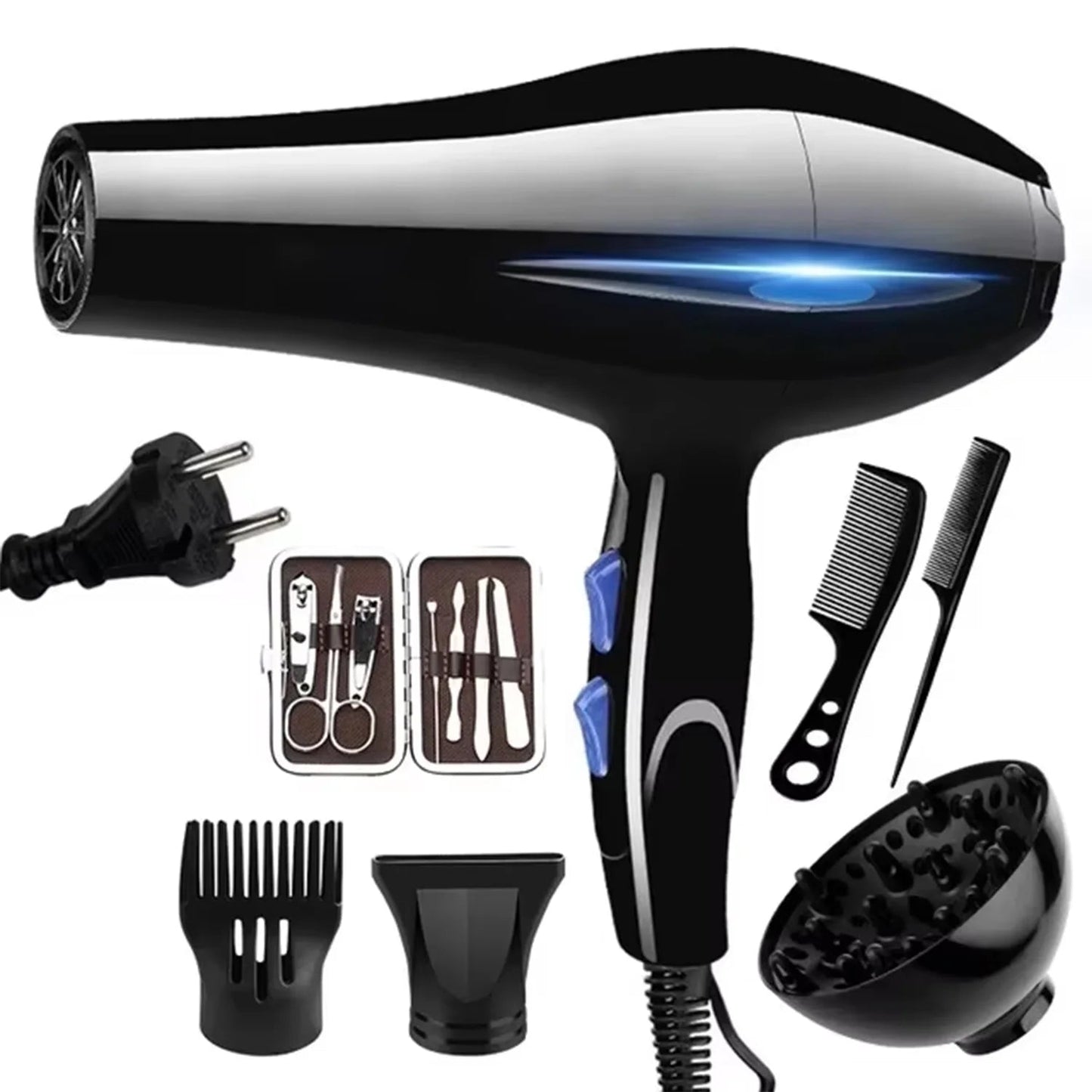 Hair Dryer 2200W Professional Powerful Hair Dryer Fast Heating Hot And Cold Adjustment Ionic Air Blow Dryer with Air Collecting - 𝐝𝐮𝐯𝐥𝐚𝐬𝐡𝐨𝐩.𝐜𝐨𝐦