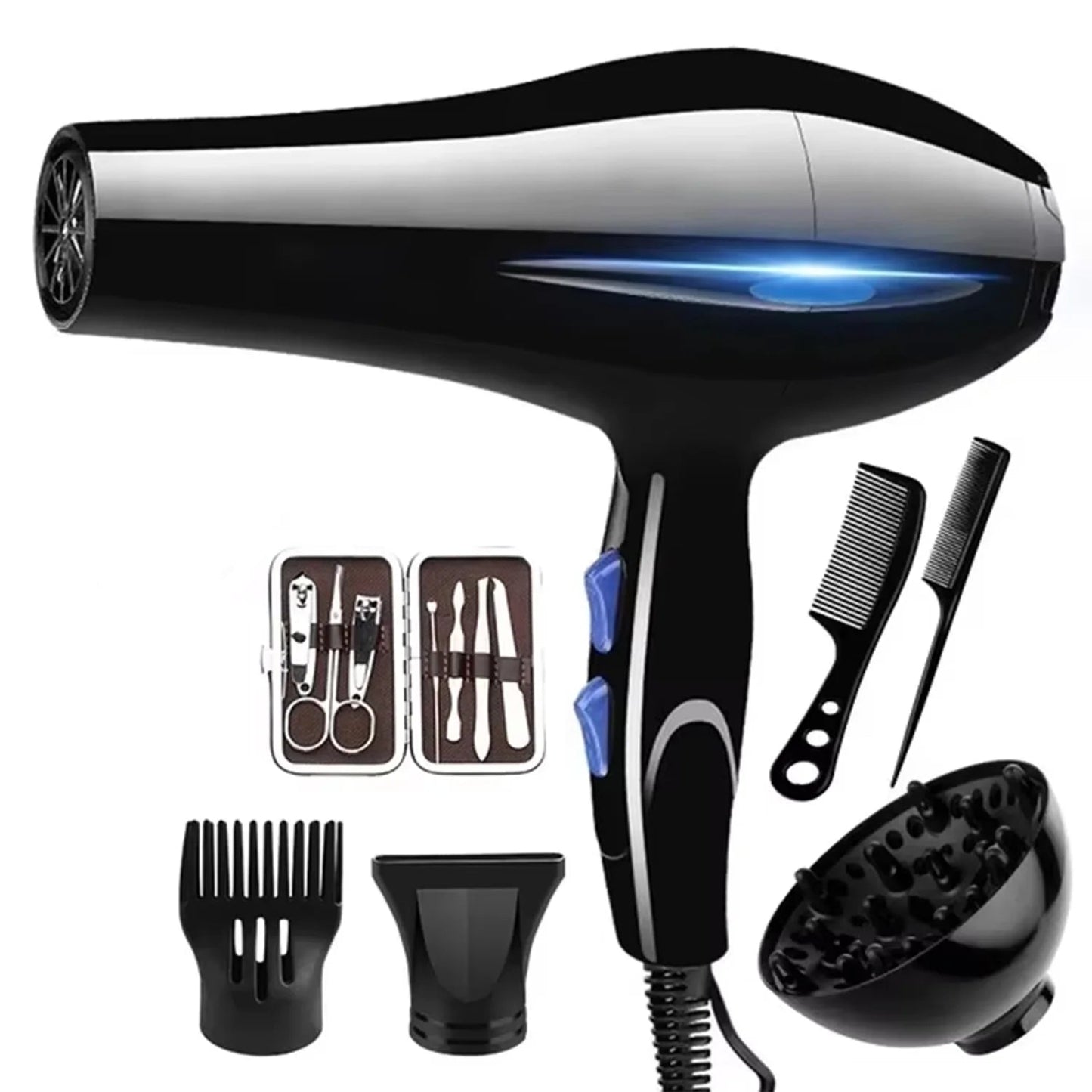 Hair Dryer 2200W Professional Powerful Hair Dryer Fast Heating Hot And Cold Adjustment Ionic Air Blow Dryer with Air Collecting - 𝐝𝐮𝐯𝐥𝐚𝐬𝐡𝐨𝐩.𝐜𝐨𝐦