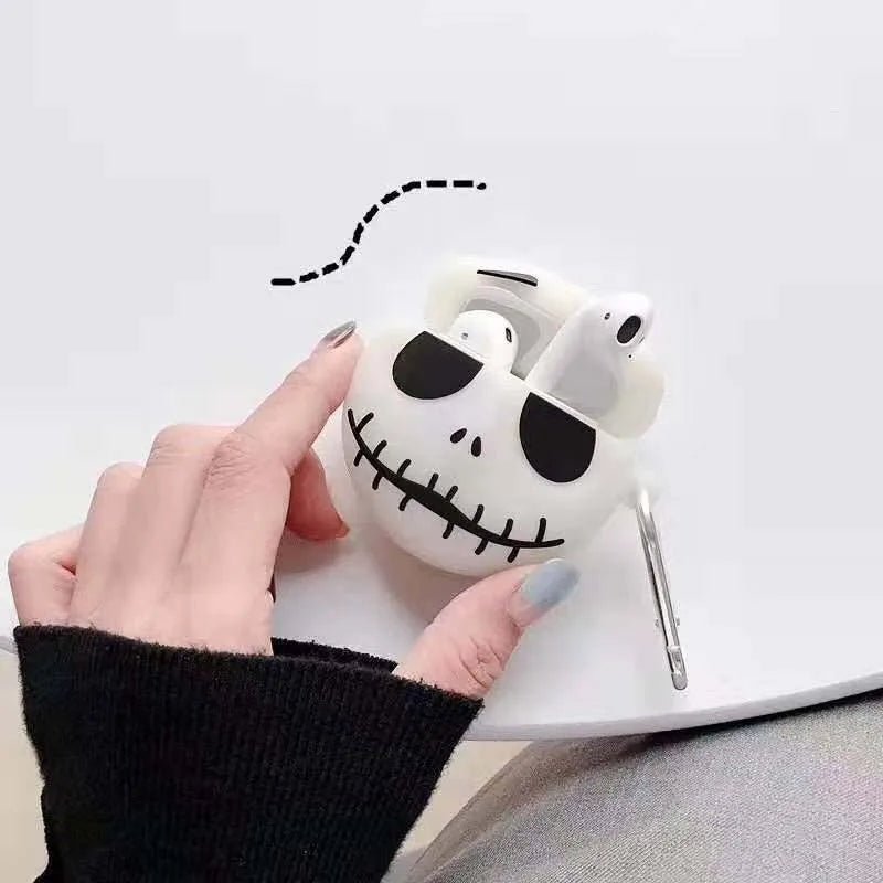 Halloween Cartoon Case For airpods 1 2 Cover Wireless Bluetooh ear phone airpod Case Carabiner Soft Silicone earphone Cover - 𝐃𝐔𝐕𝐋𝐀𝐒𝐇𝐎𝐏