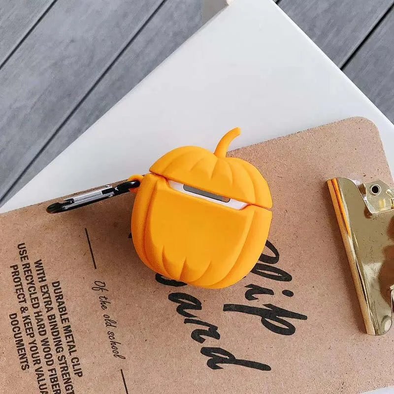 Halloween Cartoon Case For airpods 1 2 Cover Wireless Bluetooh ear phone airpod Case Carabiner Soft Silicone earphone Cover - 𝐃𝐔𝐕𝐋𝐀𝐒𝐇𝐎𝐏