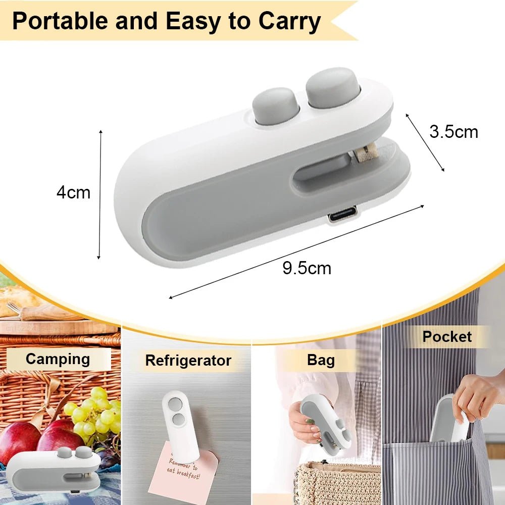 Handheld Bag Sealer Mini Heat Vacuum Food Sealer with Cutter and Magnet 2 in 1 Bag Sealer for Plastic Bags Snacks Food Storage - 𝐝𝐮𝐯𝐥𝐚𝐬𝐡𝐨𝐩.𝐜𝐨𝐦