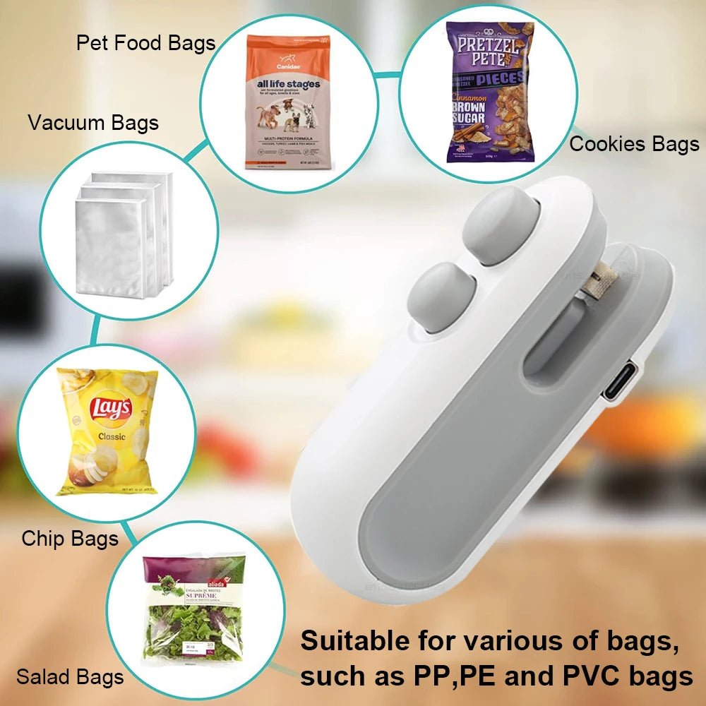 Handheld Bag Sealer Mini Heat Vacuum Food Sealer with Cutter and Magnet 2 in 1 Bag Sealer for Plastic Bags Snacks Food Storage - 𝐝𝐮𝐯𝐥𝐚𝐬𝐡𝐨𝐩.𝐜𝐨𝐦
