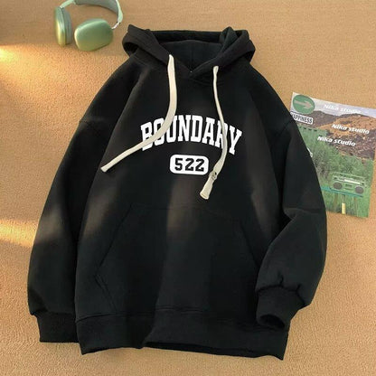 Heavyweight Hooded Fleece Sweatshirt Men American Style Outerwear INS Style Loose Trendy Brand Plus Size Top Clothing - 𝐝𝐮𝐯𝐥𝐚𝐬𝐡𝐨𝐩.𝐜𝐨𝐦