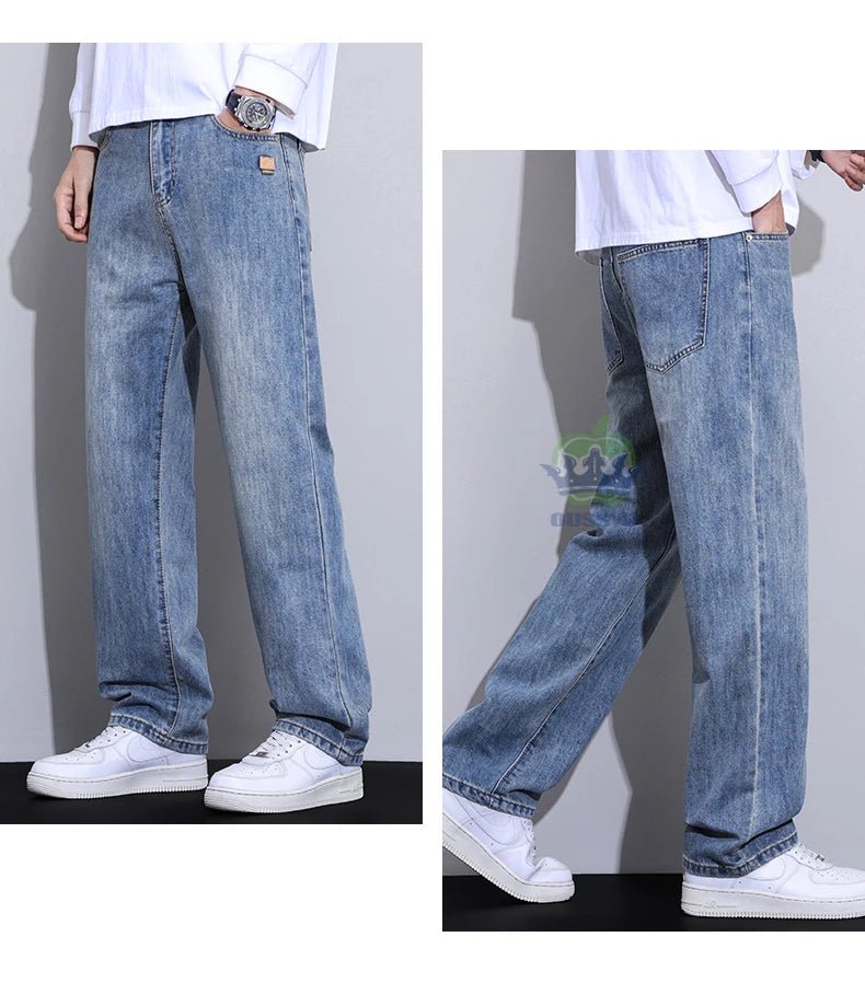 High Quality New Classic Retro Men's Jeans Cotton Casual Straight Fit Stretch Fashion Work Denim Trousers Male Autumn Winter - 𝐃𝐔𝐕𝐋𝐀𝐒𝐇𝐎𝐏