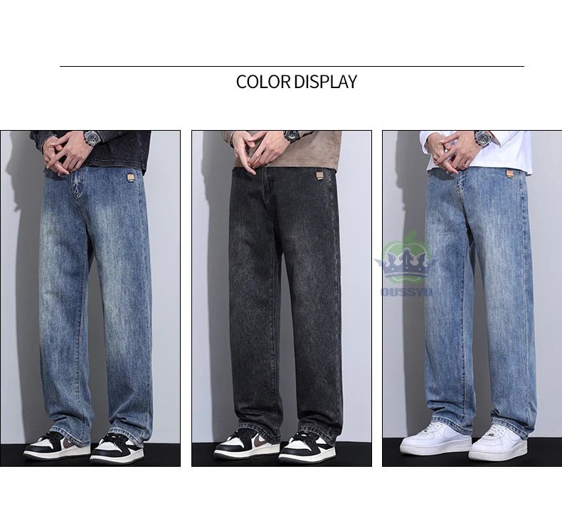 High Quality New Classic Retro Men's Jeans Cotton Casual Straight Fit Stretch Fashion Work Denim Trousers Male Autumn Winter - 𝐃𝐔𝐕𝐋𝐀𝐒𝐇𝐎𝐏