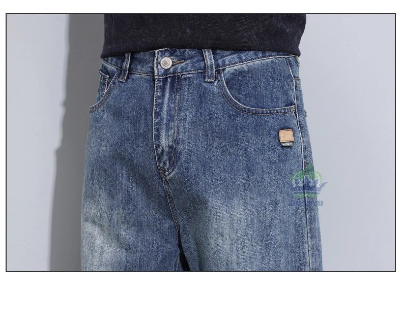 High Quality New Classic Retro Men's Jeans Cotton Casual Straight Fit Stretch Fashion Work Denim Trousers Male Autumn Winter - 𝐃𝐔𝐕𝐋𝐀𝐒𝐇𝐎𝐏
