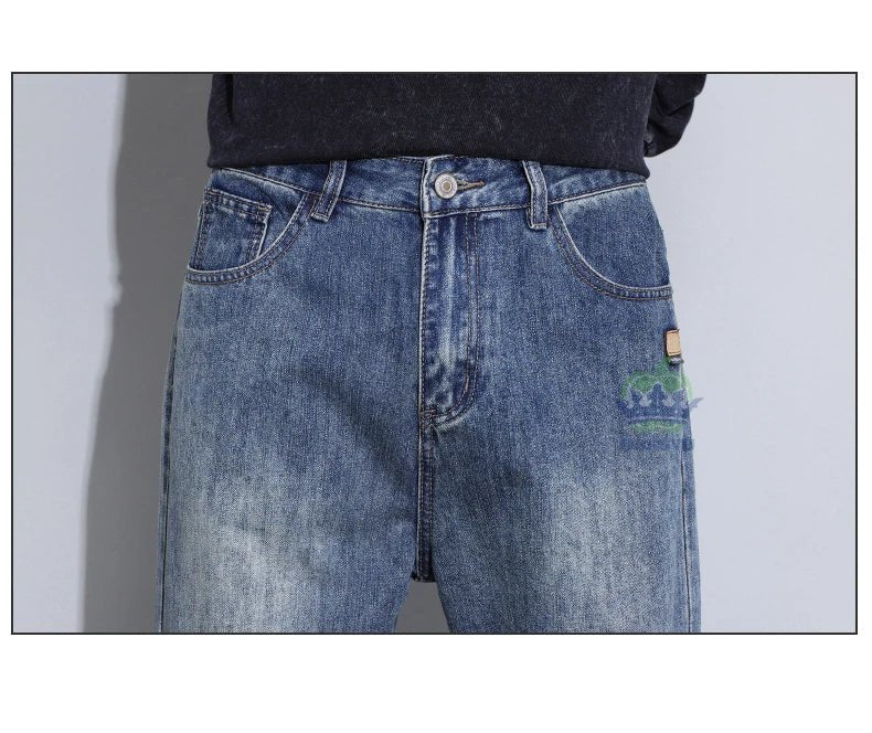 High Quality New Classic Retro Men's Jeans Cotton Casual Straight Fit Stretch Fashion Work Denim Trousers Male Autumn Winter - 𝐝𝐮𝐯𝐥𝐚𝐬𝐡𝐨𝐩.𝐜𝐨𝐦