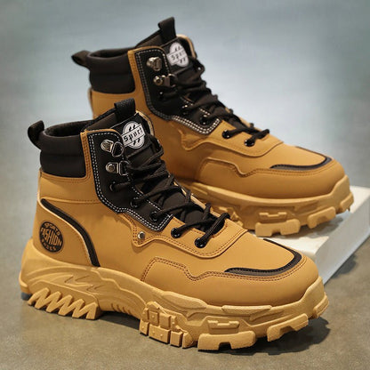 High top Martin boots for outdoor men anti slip wear - resistant thick soled versatile workwear trendy shoes - 𝐝𝐮𝐯𝐥𝐚𝐬𝐡𝐨𝐩.𝐜𝐨𝐦