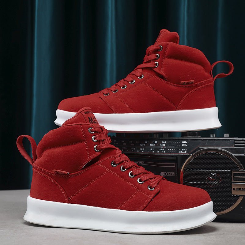 High top suede board shoes Air Force thick sole breathable sports student casual workwear shoes men - 𝐝𝐮𝐯𝐥𝐚𝐬𝐡𝐨𝐩.𝐜𝐨𝐦