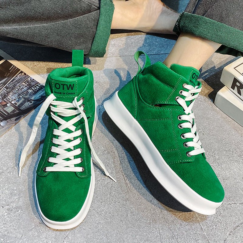 High top suede board shoes Air Force thick sole breathable sports student casual workwear shoes men - 𝐝𝐮𝐯𝐥𝐚𝐬𝐡𝐨𝐩.𝐜𝐨𝐦