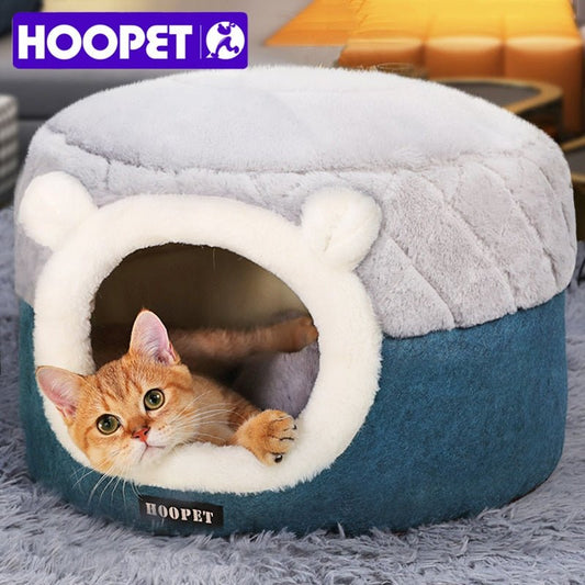 HOOPET Cat Bed House Soft Plush Kennel Puppy Cushion Small Dogs Cats Nest Winter Warm Sleeping Pet Dog Bed Pet Mat Supplies - 𝐝𝐮𝐯𝐥𝐚𝐬𝐡𝐨𝐩.𝐜𝐨𝐦