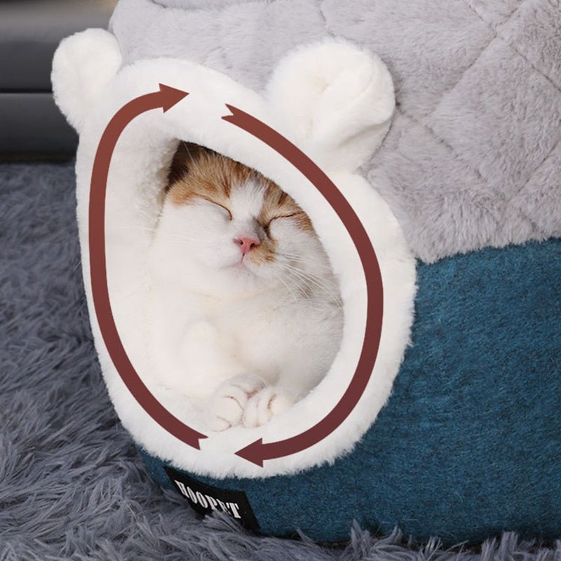 HOOPET Cat Bed House Soft Plush Kennel Puppy Cushion Small Dogs Cats Nest Winter Warm Sleeping Pet Dog Bed Pet Mat Supplies - 𝐝𝐮𝐯𝐥𝐚𝐬𝐡𝐨𝐩.𝐜𝐨𝐦