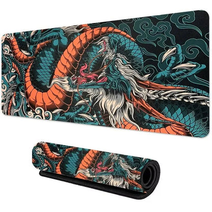 Japanese Dragon Large XXL Gaming Mousepad 900x400 700x300 Speed Desk Mat Anime Theme Keyboard Gamer Mouse Pad for Esports - 𝐃𝐔𝐕𝐋𝐀𝐒𝐇𝐎𝐏