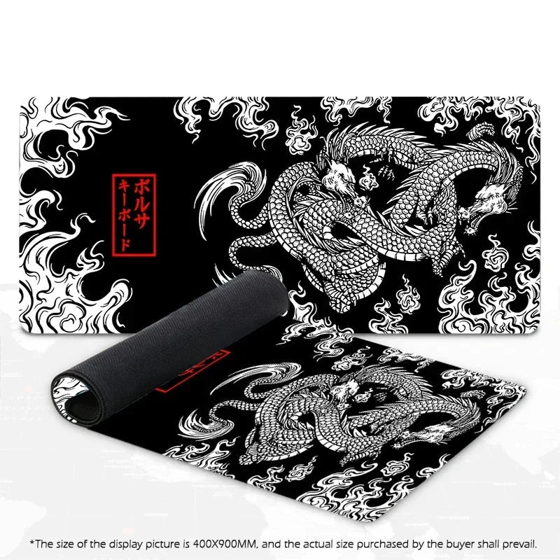 Japanese Dragon Large XXL Gaming Mousepad 900x400 700x300 Speed Desk Mat Anime Theme Keyboard Gamer Mouse Pad for Esports - 𝐃𝐔𝐕𝐋𝐀𝐒𝐇𝐎𝐏