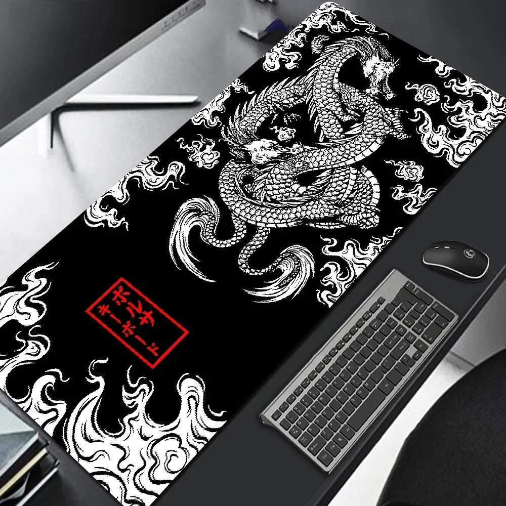 Japanese Dragon Large XXL Gaming Mousepad 900x400 700x300 Speed Desk Mat Anime Theme Keyboard Gamer Mouse Pad for Esports - 𝐃𝐔𝐕𝐋𝐀𝐒𝐇𝐎𝐏