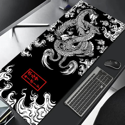 Japanese Dragon Large XXL Gaming Mousepad 900x400 700x300 Speed Desk Mat Anime Theme Keyboard Gamer Mouse Pad for Esports - 𝐃𝐔𝐕𝐋𝐀𝐒𝐇𝐎𝐏