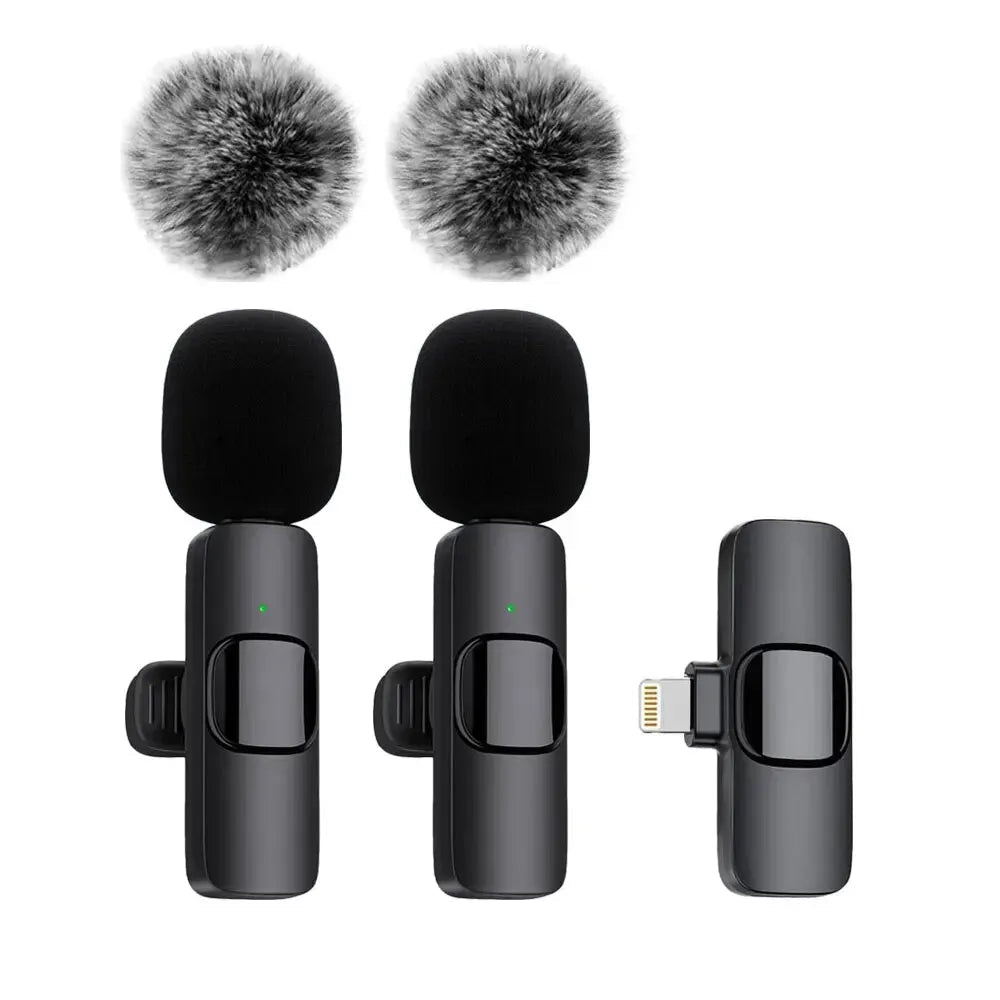 K60 NEW Wireless Lavalier Microphone Audio Video Recording Mini Mic For iPhone Android Laptop Gaming Mobile Phone Microphone - 𝐃𝐔𝐕𝐋𝐀𝐒𝐇𝐎𝐏