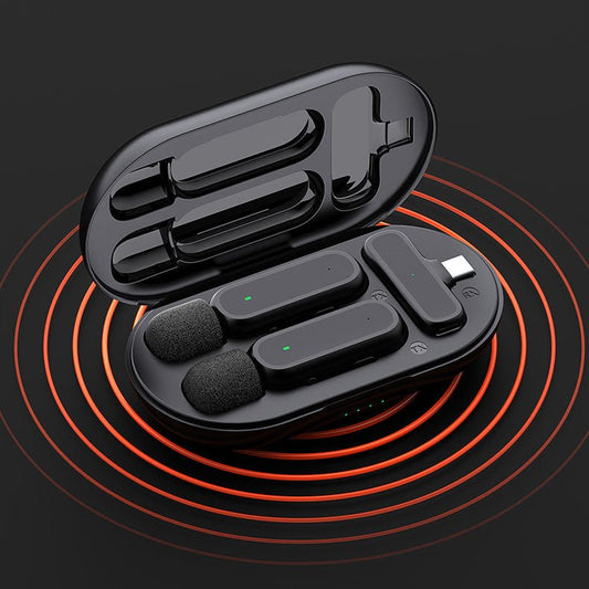 K61 wireless microphone lavalier with charging chamber video capture Tiktok live broadcast noise reduction mini microphone - 𝐃𝐔𝐕𝐋𝐀𝐒𝐇𝐎𝐏