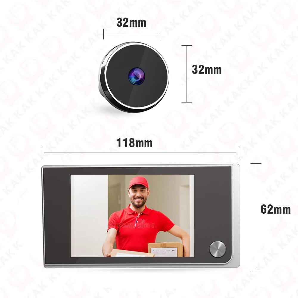 KAK 3.5" Digital Door Peephole Camera Electronic Door Viewer Bell 120 Degree Wide Angle HD Screen Home Security System Hardware - 𝐝𝐮𝐯𝐥𝐚𝐬𝐡𝐨𝐩.𝐜𝐨𝐦