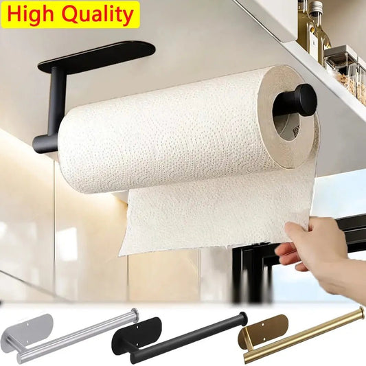 Kitchen Paper Towel Holder Adhesive Tissue Hanger Toilet Roll Paper Dispenser Cabinet Storage Napkin Rack Bathroom Accessories - 𝐝𝐮𝐯𝐥𝐚𝐬𝐡𝐨𝐩.𝐜𝐨𝐦