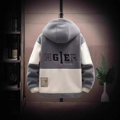 Lamblet loose cotton padded thick jacket for men's wear - 𝐃𝐔𝐕𝐋𝐀𝐒𝐇𝐎𝐏