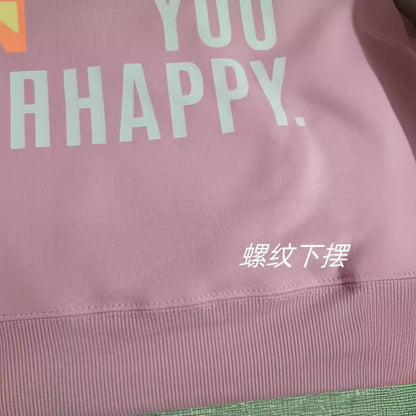 Loose Hooded Sweatshirt with Vintage Printed Letters and Drop Shoulder Sleeves for Women - 𝐝𝐮𝐯𝐥𝐚𝐬𝐡𝐨𝐩.𝐜𝐨𝐦