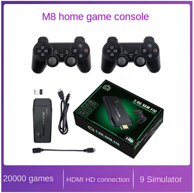 M8 Home Gaming Console Wireless TV HD 4K Wireless Controller Joystick Retro Dual Player Battle Classic Nostalgic - 𝐝𝐮𝐯𝐥𝐚𝐬𝐡𝐨𝐩.𝐜𝐨𝐦