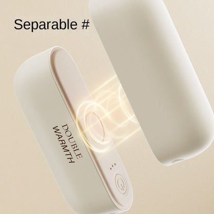 Magnetic suction electric hand warmer creative split type hand warmer USB outdoor warm baby portable 2 - in - 1 - 𝐝𝐮𝐯𝐥𝐚𝐬𝐡𝐨𝐩.𝐜𝐨𝐦