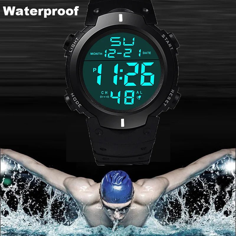 Men Sport LED Watches Top Brand Men Digital Clock Multi - Functional Rubber Man Fitnes Athlete Timekeeping Electronic Watch Reloj - 𝐝𝐮𝐯𝐥𝐚𝐬𝐡𝐨𝐩.𝐜𝐨𝐦