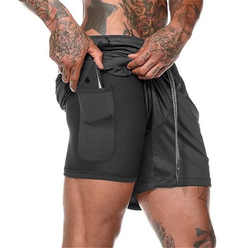 Men Sport Shorts Sportswear Double - deck Running Shorts 2 In 1 Beach Bottoms Summer Gym Fitness Training Jogging Short Pants Men - 𝐝𝐮𝐯𝐥𝐚𝐬𝐡𝐨𝐩.𝐜𝐨𝐦