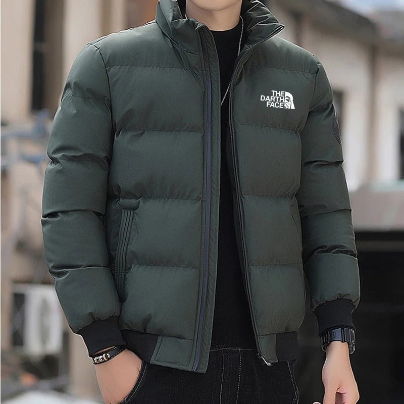 Men's stand up collar cotton coat thickened winter warm and fashionable zipper cardigan jacket - 𝐃𝐔𝐕𝐋𝐀𝐒𝐇𝐎𝐏