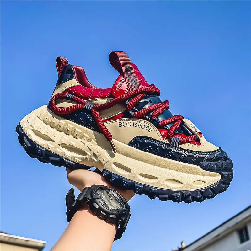 Men's White Sneakers Autumn Winter Fashion Cross Tied Non Slip Casual Shoes Comfortable Outdoor Height Increase Vulcanized Shoes - 𝐃𝐔𝐕𝐋𝐀𝐒𝐇𝐎𝐏