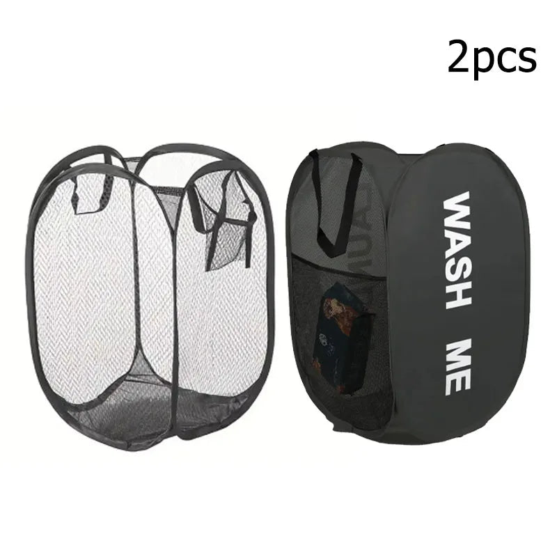 Mesh Pop - up Laundry Basket, Laundry Basket, Foldable Dirty Clothes Storage Basket, Large Capacity Storage Basket - 𝐝𝐮𝐯𝐥𝐚𝐬𝐡𝐨𝐩.𝐜𝐨𝐦
