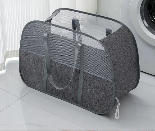 Mesh Pop - up Laundry Basket, Laundry Basket, Foldable Dirty Clothes Storage Basket, Large Capacity Storage Basket - 𝐝𝐮𝐯𝐥𝐚𝐬𝐡𝐨𝐩.𝐜𝐨𝐦